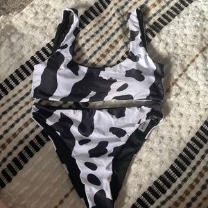 NEVER WORN Cow Print Shein Swimsuit!